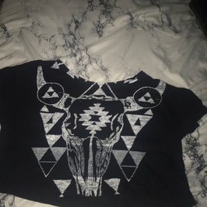 Black and white crop top